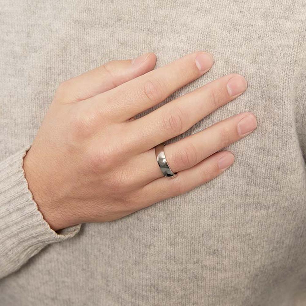 Unique Gravierbarer Ring aus Edelstahl silber
