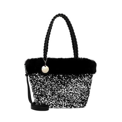 Shopper EMILY & NOAH "Shopper E&N Hara", Damen, Gr. B/H/T: 38cm x 27cm x 14cm 0, silber (silber 830), Polyester, Taschen Shopper