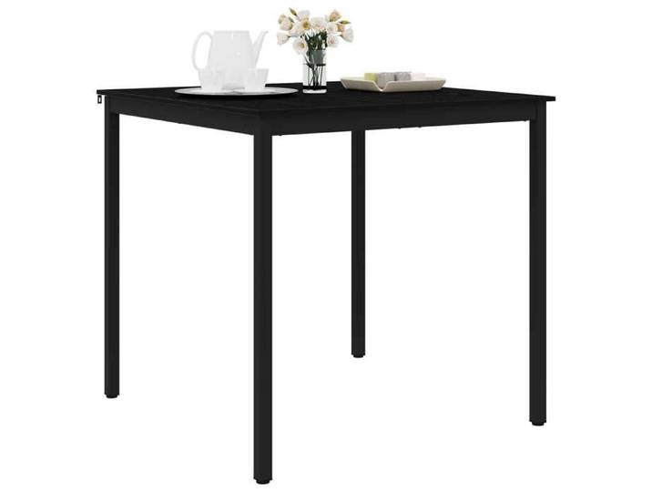 Table CUISINE - Noir - Table de repas - Montage simple - Bois d'ingénierie 110x110x105 cm T10384