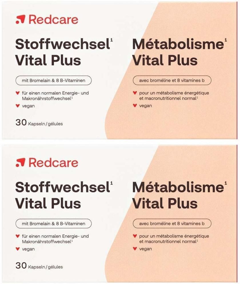Redcare von Shop Apotheke 2er Set Stoffwechsel Vital Plus RedCare 2x30 St Kapseln