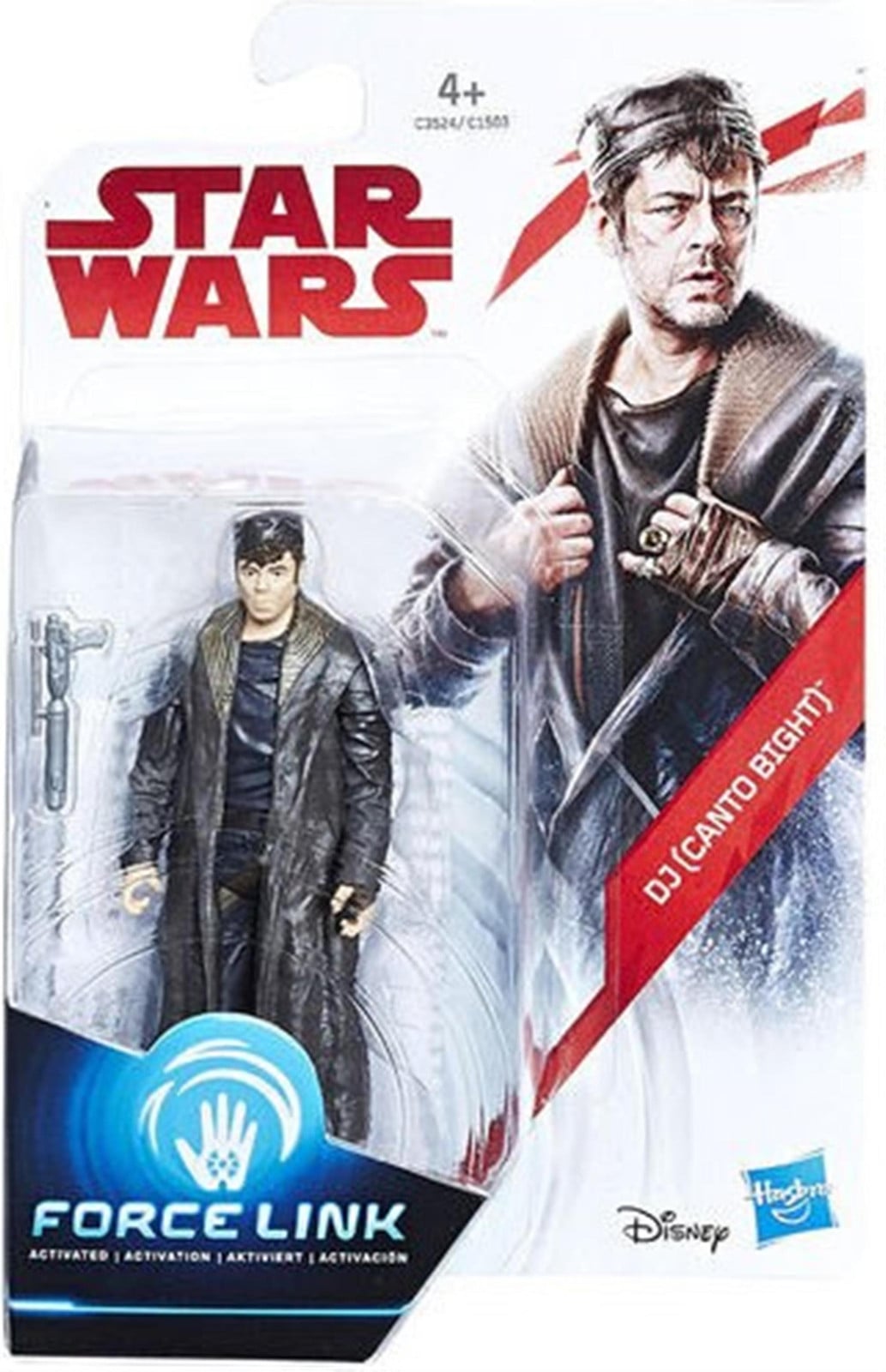 Hasbro Star Wars Episode 8 Force Link DJ Canto Bight figuurtje met accessoires