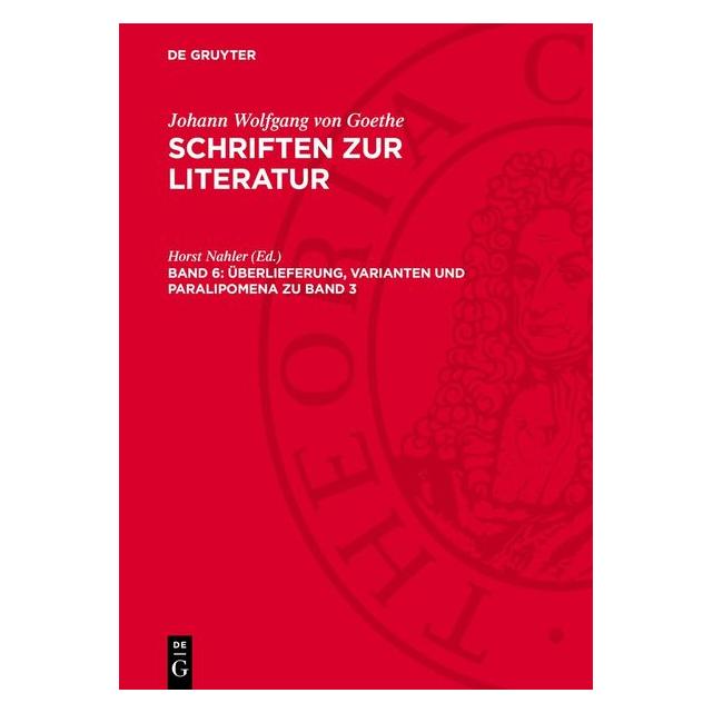 De Gruyter Ãberlieferung, Varianten und Paralipome (Deutsch, Hardcover) (67795879)