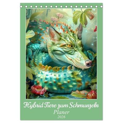 Hybrid Tiere zum Schmunzeln - Planer (Tischkalender 2026 DIN A5 hoch), CALVENDO Monatskalender