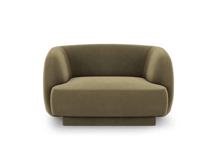 Fauteuils en tissu velours vert