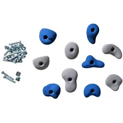 Kletterbude, Klettergriffe, (Blau-Grau)