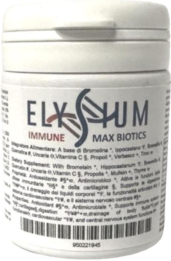BIO + Elysium Immune Max Biotics – Integratore Antinfiammatorio e Immunostimolante 30 Capsule