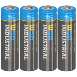 4x WSB Industrial IFR 14500 AA Solar Akku LiFePO4 3,2V 600mAh
