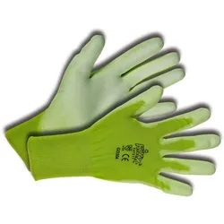 KIXX Handschuhe für die Gartenarbeit, Hellgrün/Limette - Größe 10