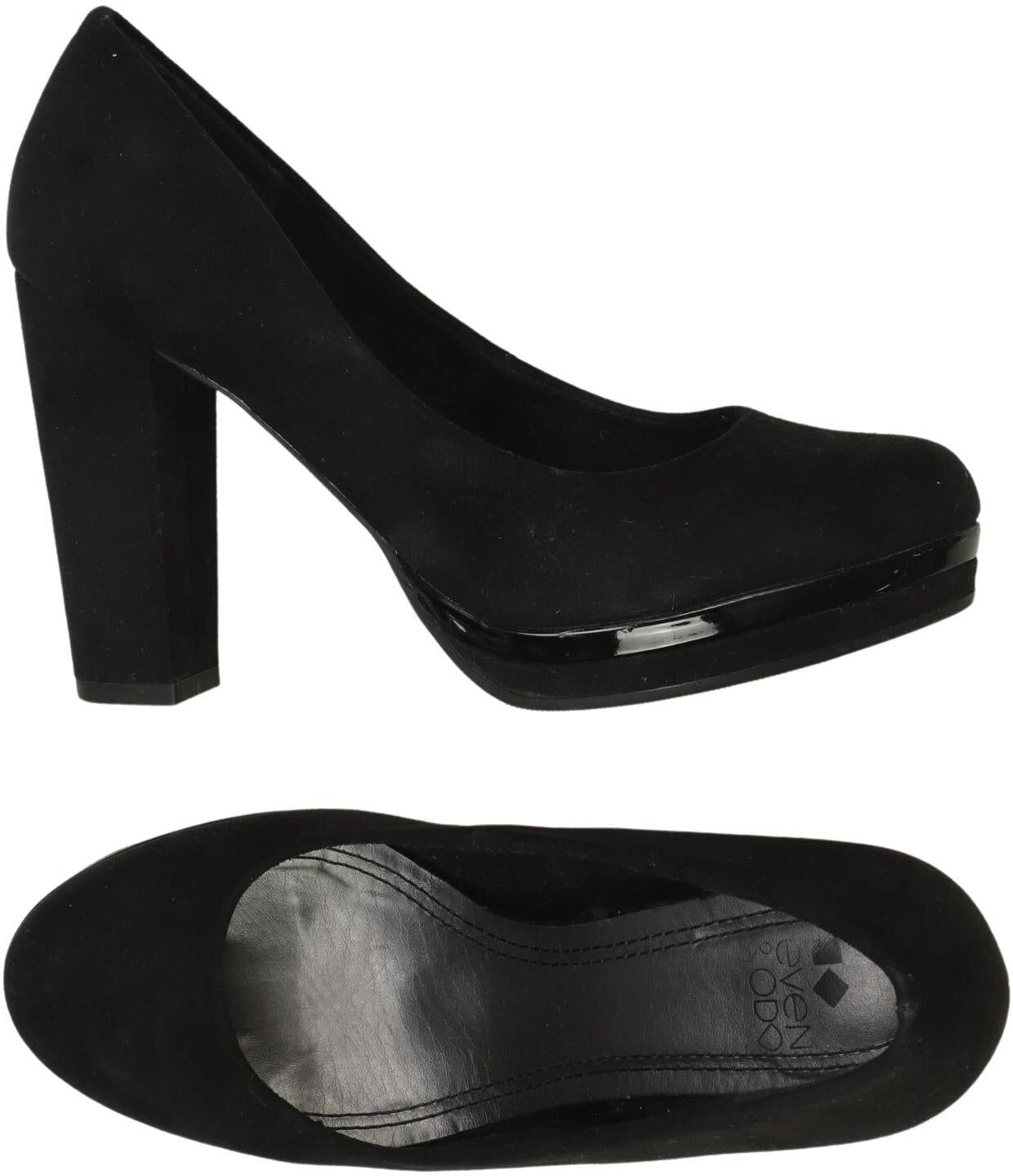 even odd Damen Pumps, Schwarz, Gr. EU 37, kein / Etikett - Second Hand