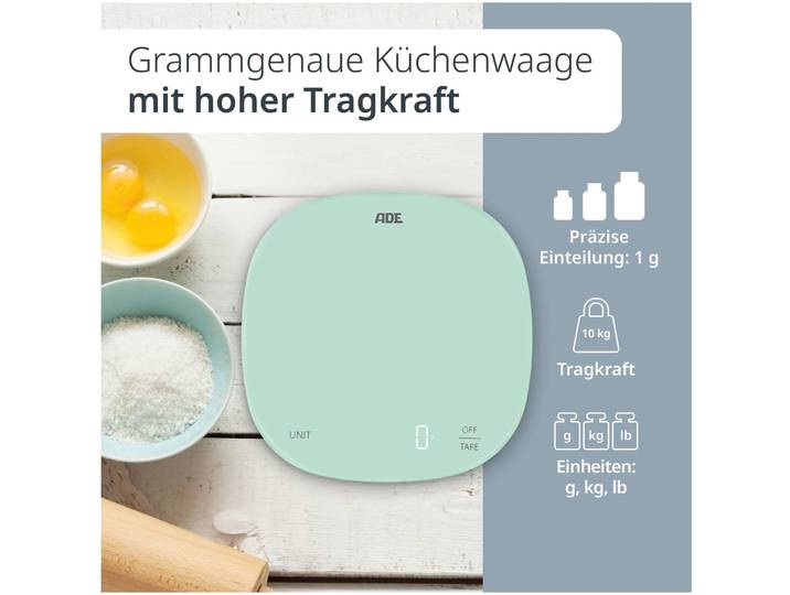 Küchenwaage ADE Mint Glas B 18 cm