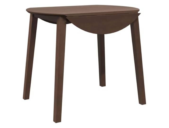HKLGBVCR Esstisch aus massivem Holz, Hevea, Braun, mit Klappen