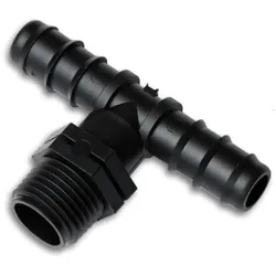 T-Stück mit AG 1/2" für Tropfschlauch PE Rohren mit Schlauchstecker 16mm Bradas DSWA06-1216L