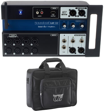 Soundcraft Ui12 Bag Bundle Noir