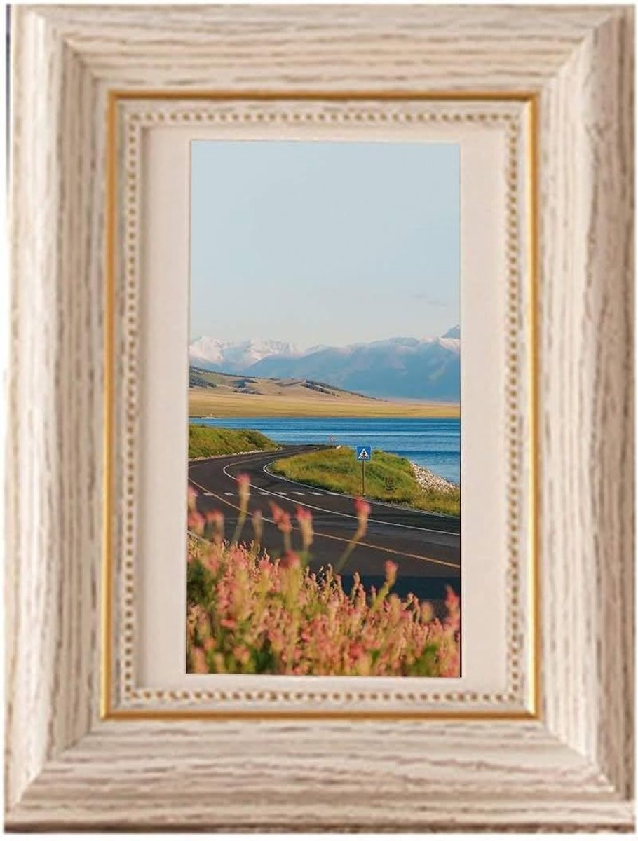 Rustieke Fotolijst Wit Hars Frame voor Tafelblad Display 15 x 18 cm
