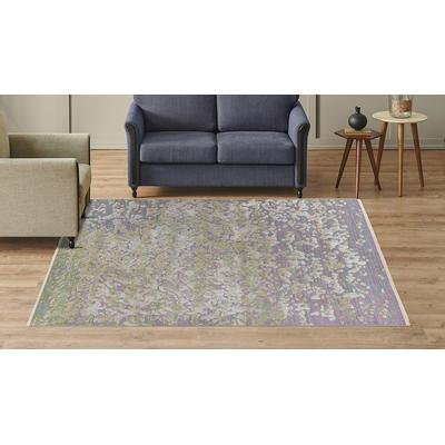 Teppich KAYOOM "Dilan 300", grün, B:80cm H:5mm L:150cm, Polyester, Teppiche, Teppich, weicher Kurzflor, Vintage Look, Wohnzimmer