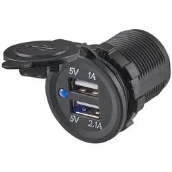 Dual USB-Einbaubuchse 5V 1/21A
