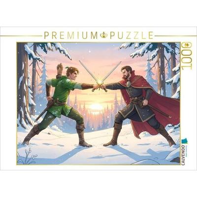 CALVENDO Puzzle Duell zwischen Robin Hood und Sheriff | 1000 Teile Lege-Größe 64x48cm Foto-Puzzle für glückliche Stunden, von , Calvendo Puzzle