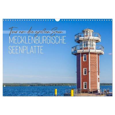 Tour um die großen Seen der Mecklenburgischen Seenplatte (Wandkalender 2026 DIN A3 quer), CALVENDO Monatskalender