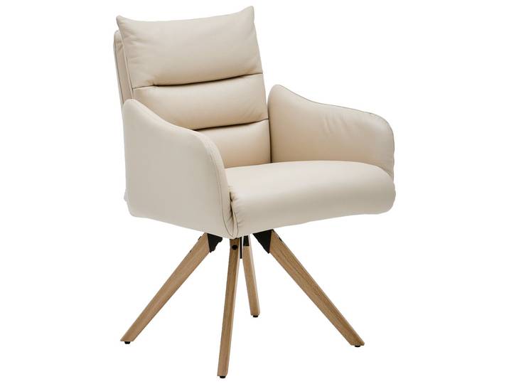 Welnova Armlehnstuhl HUDSON, beige, Leder