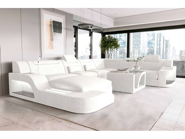 XXL Wohnlandschaft Palermo Stoffsofa