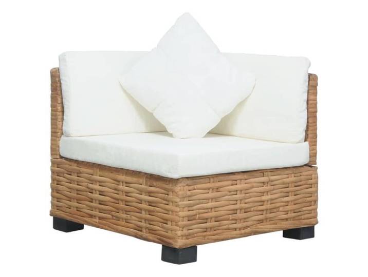 JILI - BEST Canapé d'angle avec coussins Rotin naturel (4020)