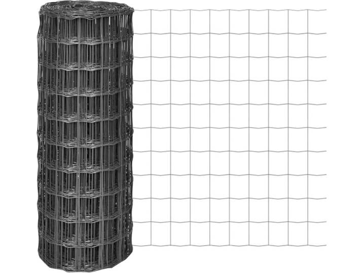 vidaXL Clôture Euro acier 25 x 1 m Gris
