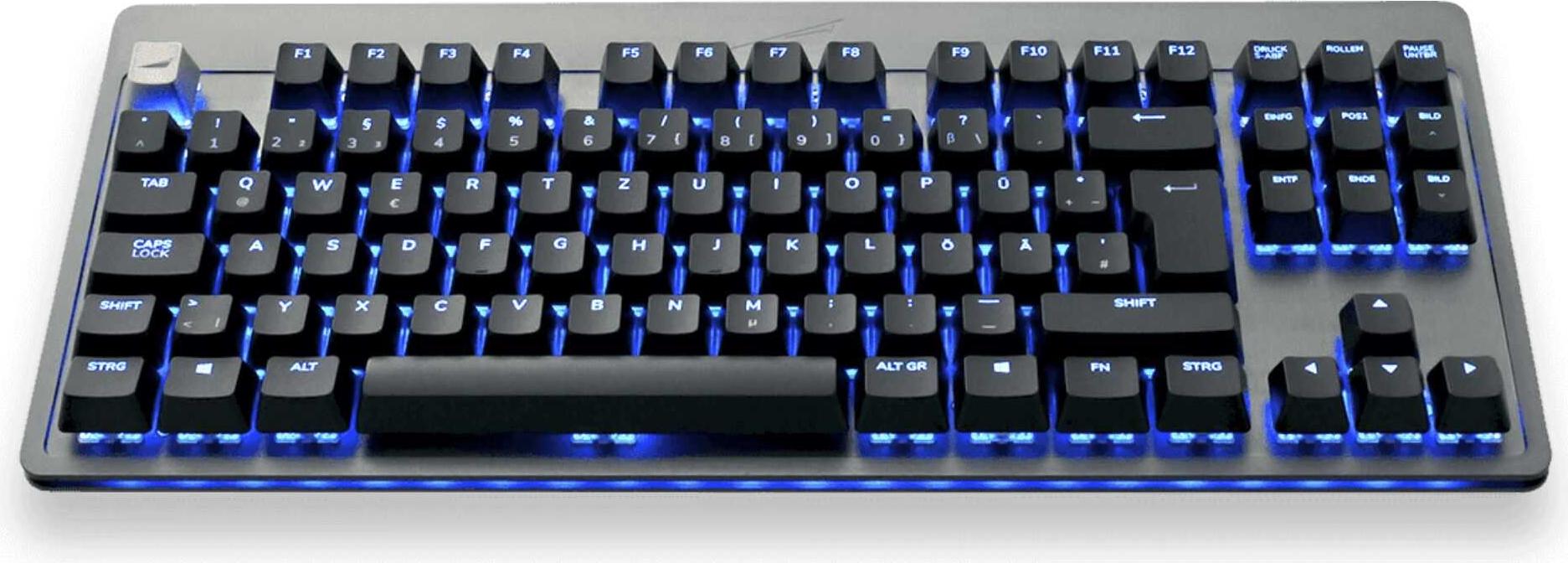 Mountain Everest Core - Tastatur - mit media dock - Hintergrundbeleuchtung - USB-C - QWERTZ