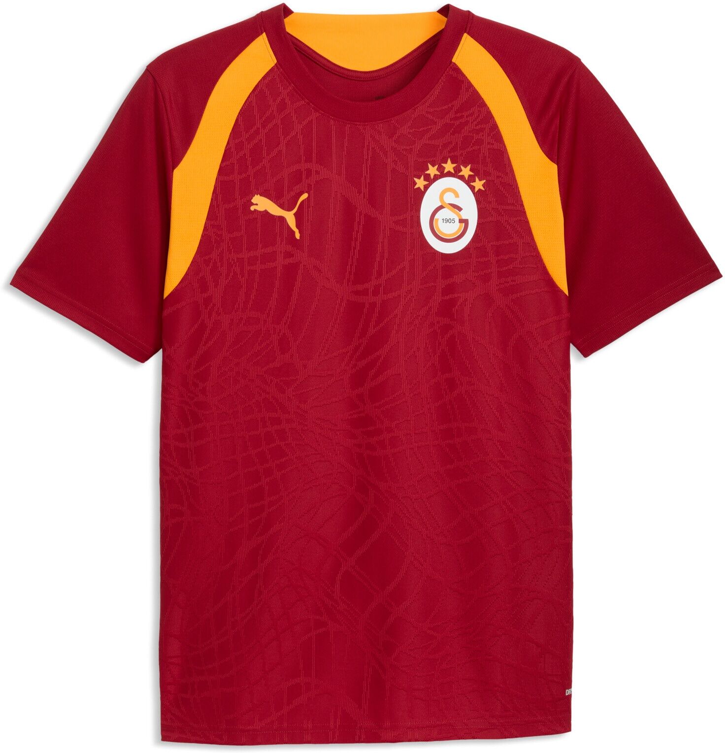 Fussballtrikot PUMA "GSK TRAINING JERSEY", Herren, Gr. M, rot (schwarz cherry, summer sunset), Web, Obermaterial: 100% Polyester, unifarben, slim fit normal, Rundhals, Trikots Fussballtrikot schwarz cherry, summer sunset M