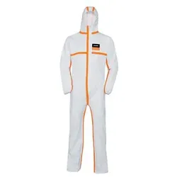 uvex 4B Einwegschutz-Overall - Chemikalienschutz weiß/orange XXL - 9837513 - weiß/orange