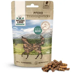 Wildes Land Pferd Sparpaket 8 x 70g Training Sticks Hunde Snack