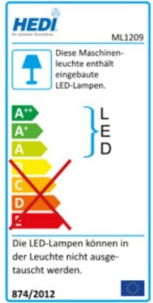HEDI Maschinenleuchte LED pro! 9 Watt, Schutzart IP 64 (ML1209)