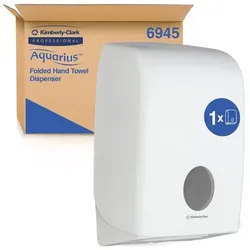 AQUARIUS Mainline Falthandtuchspender Kunststoff Abschließbar Manuell Weiß
