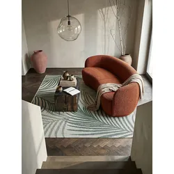 Flachgewebe-Teppich Pflegeleicht Grün 140x200 cm - BORNO   Kadima