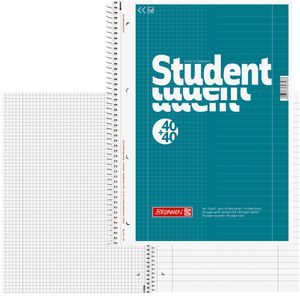 Brunnen Collegeblock Student 1067974, A4, Innen- und Außenrand, 70 g/m², liniert und kariert