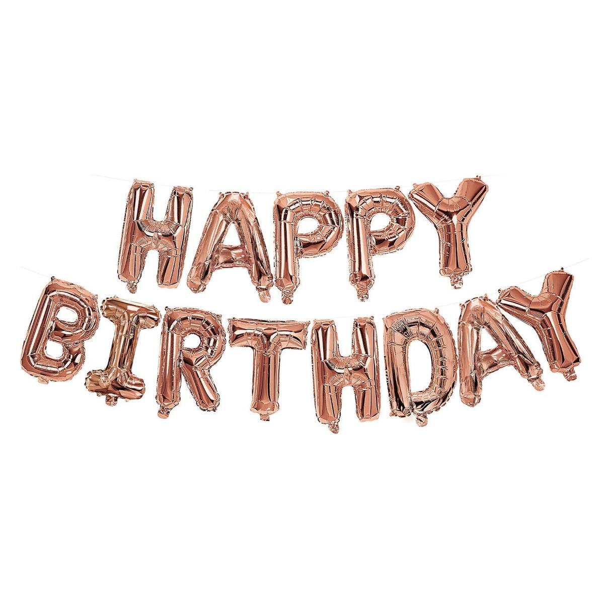 Procos Geburtstag Happy Birthday Rose Gold Folienballon 3,4 m (1x) (68862891)