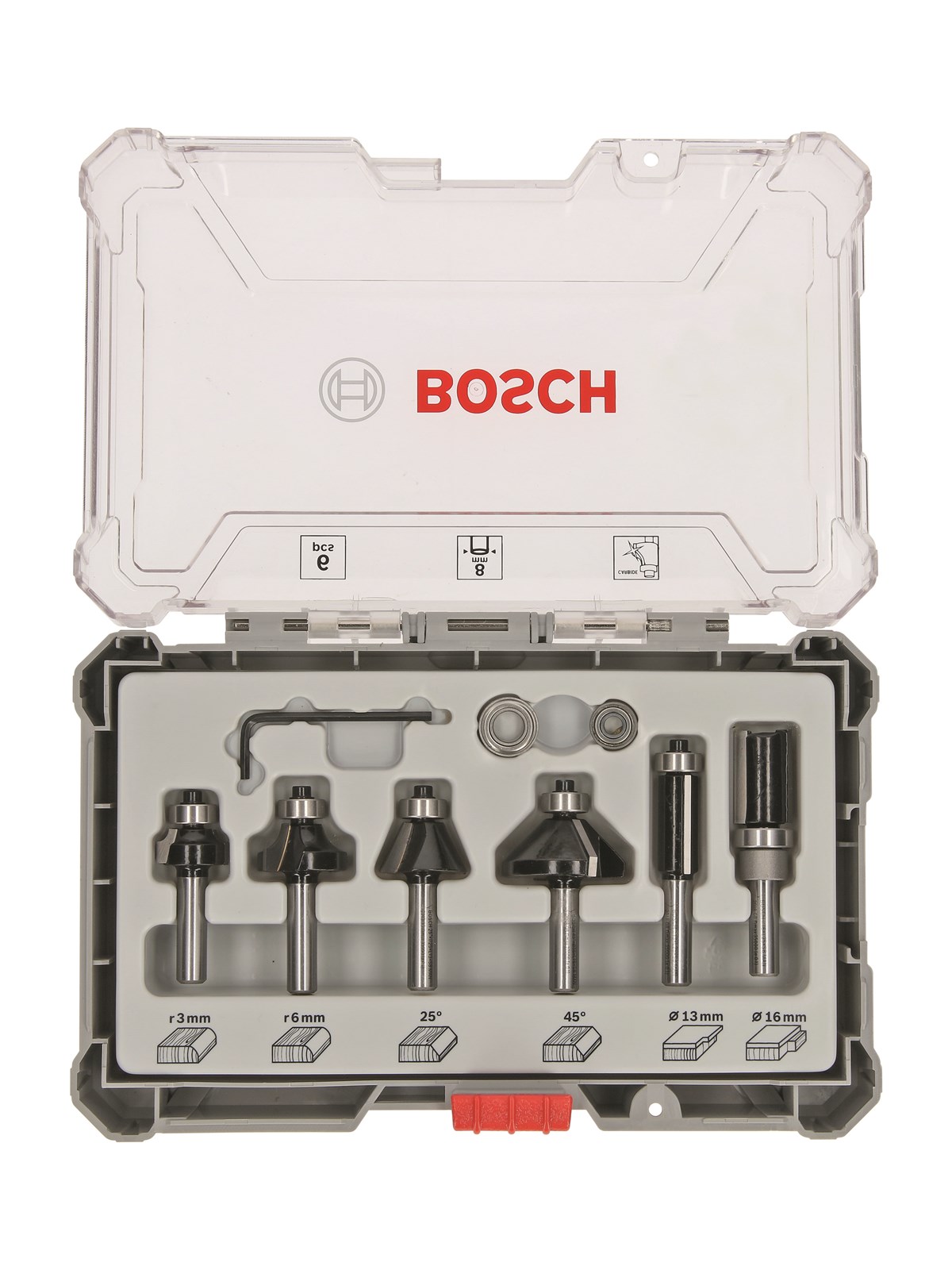 Bosch Bosc Fräsersatz 6 pcs Trim&Edging 8mm | 2607017469