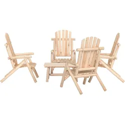 vidaXL 5-tlg. Garten-Lounge-Set Massivholz Fichte