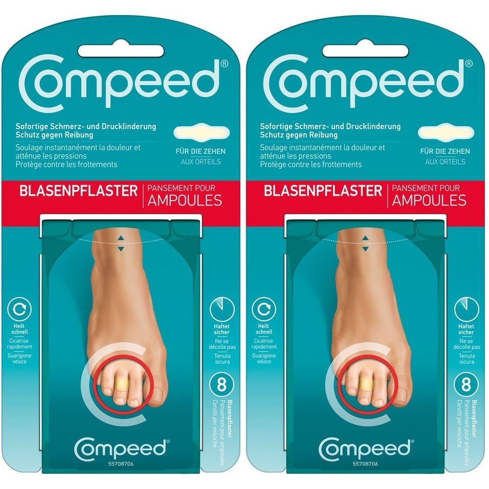 Compeed Blasenpfl AN D ZEH x2 2x8 St Pflaster