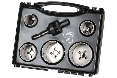 Wolfcraft 3764000 Lochsägen-Set 6teilig 35 mm, 40 mm, 51 mm, 65 mm, 68mm 1 Set