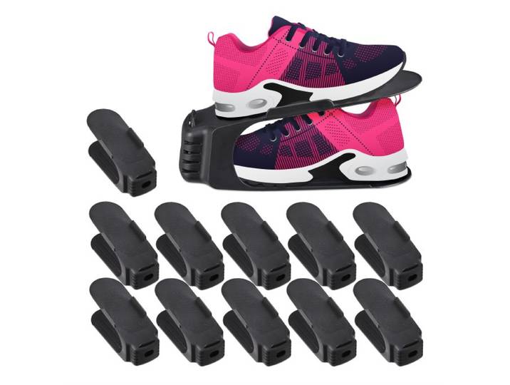 Relaxdays 24 x Schuhstapler schwarz