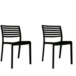 Stühle Lama Resol Kunststoff Schwarz (2er Set)
