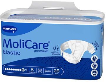 Molicare Fraldas Incontinência 9 Gotas Elastic S 26 un