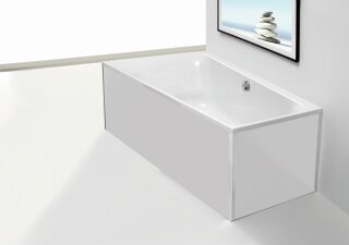 Hoesch Largo Glasverkleidung Vorwandvariante für Badewanne (3709) weiß - 47133.550