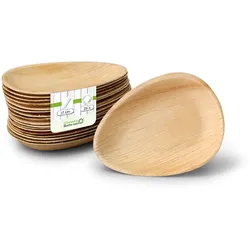 greenbox - Palmblatt Teller "Palmware®" 17 cm, tropfenförmig, 25 St.