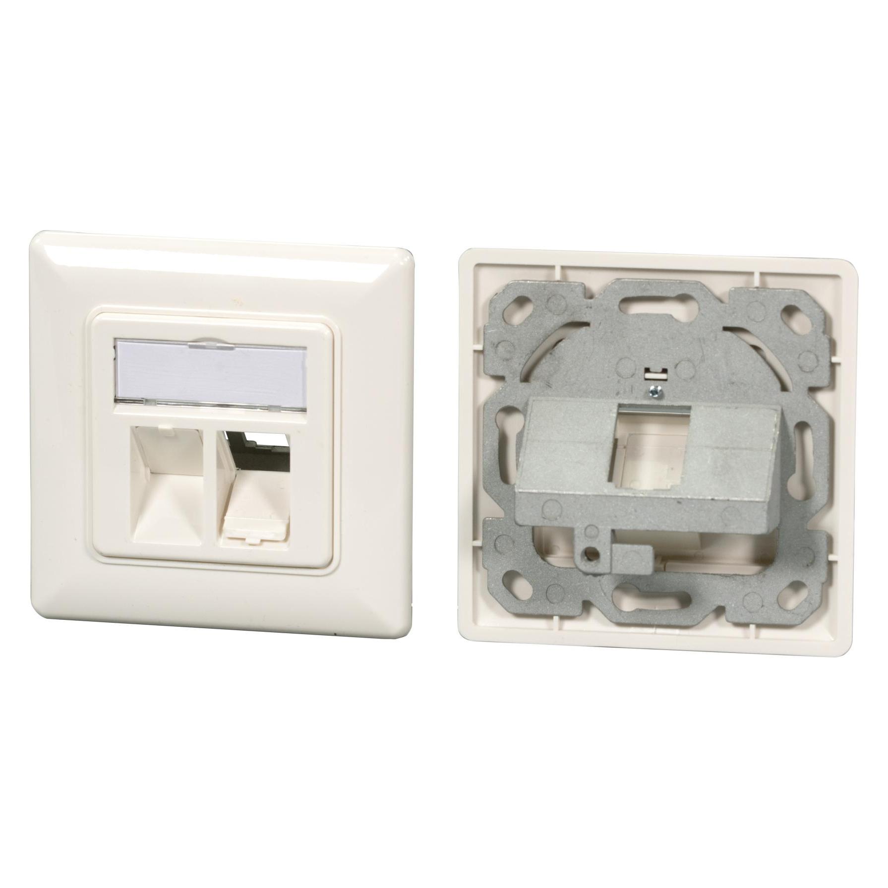 EFB Elektronik Rahmenset 2-Port, für Keystones, DIN49075, RAL9010 Hersteller: (ET-25085V3)