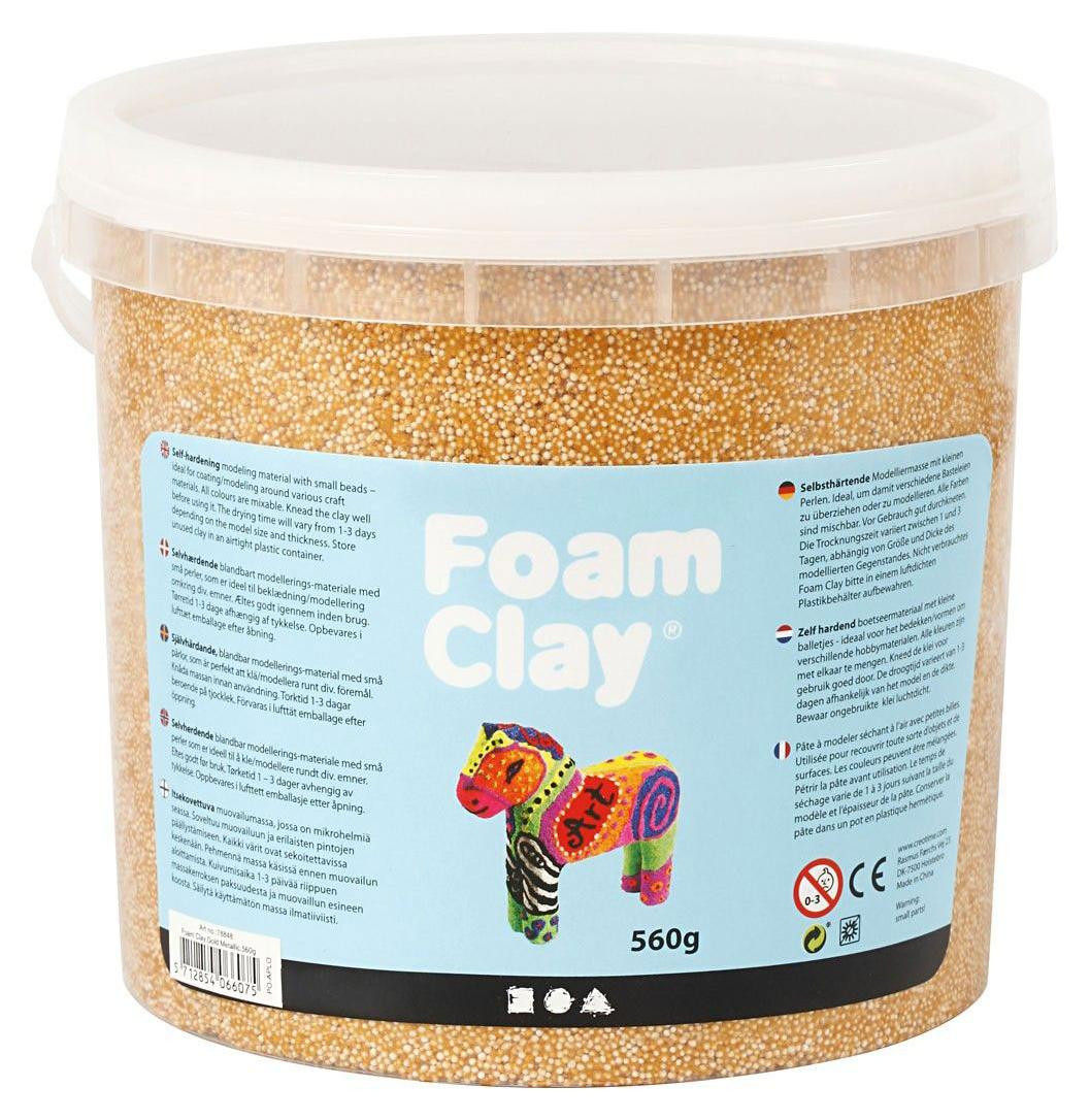 Foam Clay modelleerklei, goud metallic, 560g