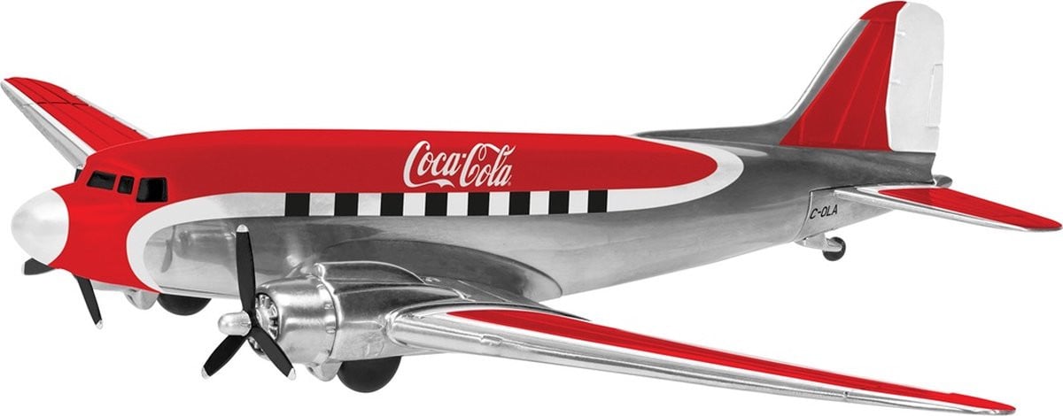 Hornby Coca-Cola Douglas DC-3 Dakota Vliegtuig