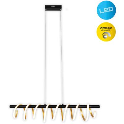 NÄVE LED Pendelleuchte "Belleza", schwarz (schwarz, gold), 1, 1 Stk., Leuchten, Hängeleuchte warmweiß, 3-Stufen-dimmbar, 32W, L:100cm, goldfarben, LED Pendelleuchte