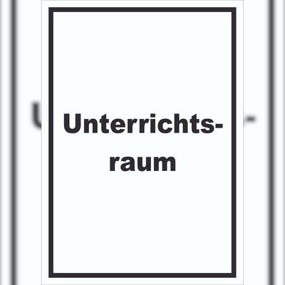 HB-Druck Unterrichtsraum Schild mit Text Schule Schulung hochkant A4 (210x297mm)