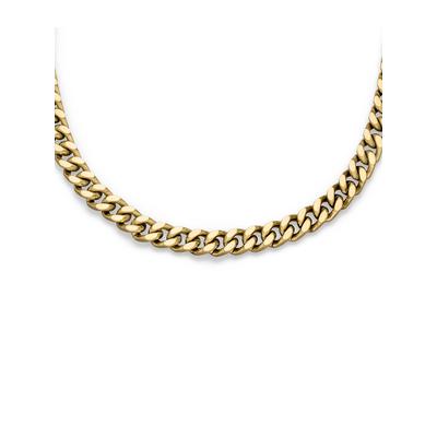 Edelstahlkette S.OLIVER "Schmuck Geschenk Edelstahl Halskette Bold Link", gold (gelbgoldfarben), Halsketten, Herren, Edelstahl, L: 55 B: 7,8mm, Edelstahlkette, B:7,8mm